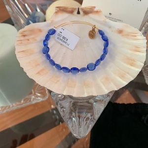 Alex and Ani Blue Glass Beaded Bangle